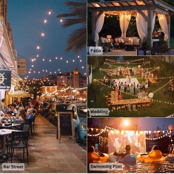 Brightown - 25ft Outdoor Edison Glass Bulb string Lights - Picture 4 of 6